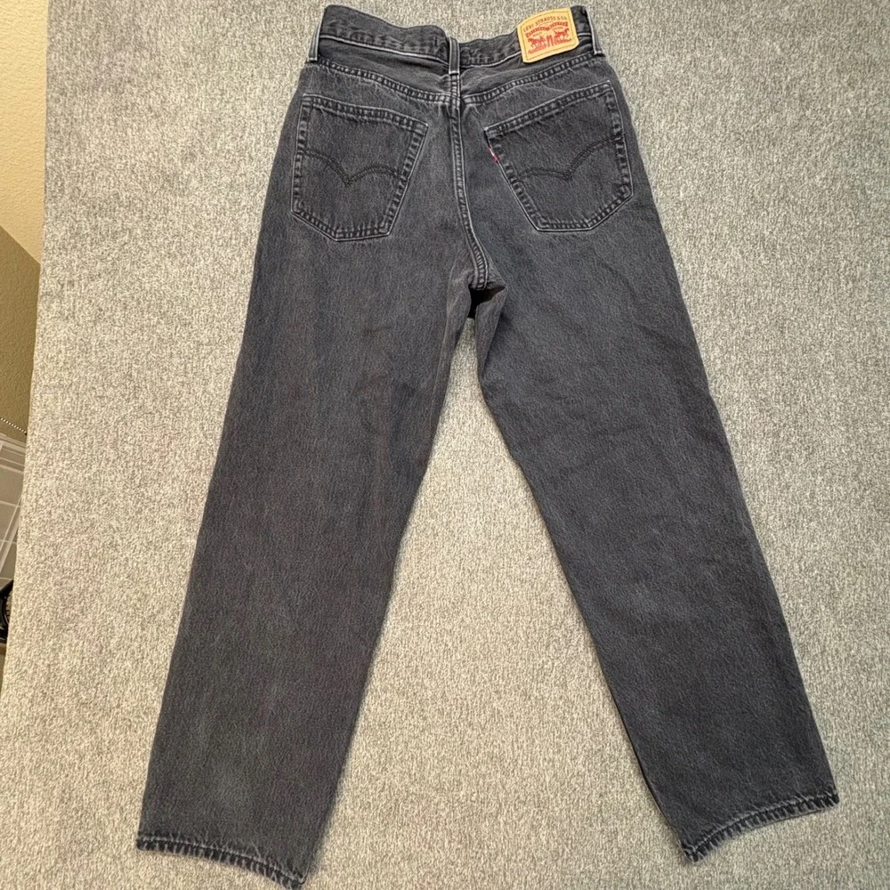 Levis 94 Baggy Jeans Mens 29 Washed Black Denim High Rise Straight Leg Relaxed‎